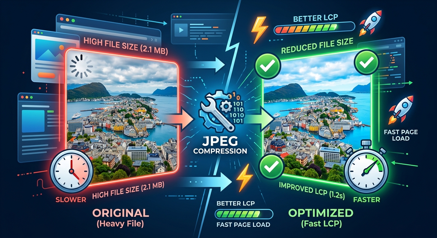 Practical JPEG Compression for Faster Web Pages and Better LCP